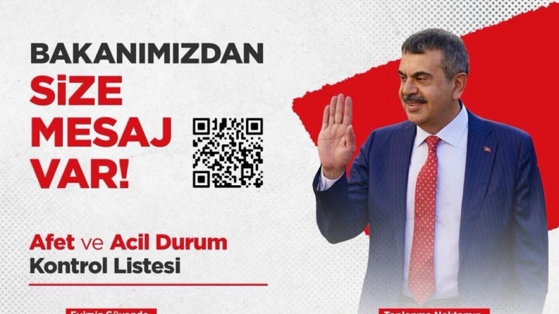 EKİM AYI “AFET VE DAYANIKLILIK AYI” OLARAK BELİRLENDİ.
